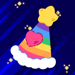 Rainbow Hat Mini Pin