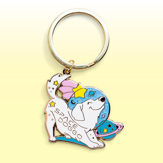 Keychain Space Doggo Golden Retriever