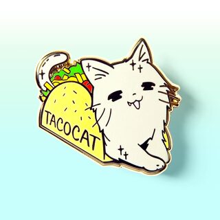 Enamel Pin Taco Cat