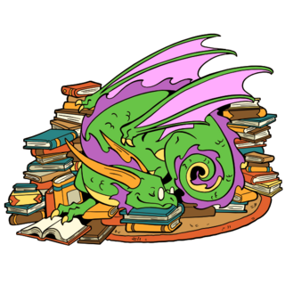 Codex - Book Dragon Hoard Keeper Enamel Pin - Preorder
