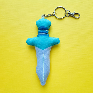 Blue Sword Plush Keychain