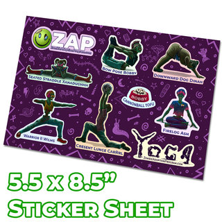 Zombie Yoga Sticker Sheet