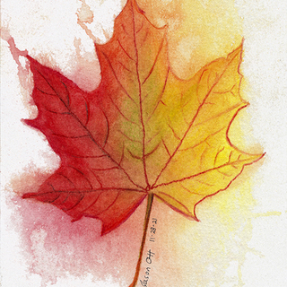 Maple Leaf - Original Watercolor Print