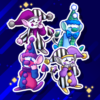 Full Body Pride Clown Stickers