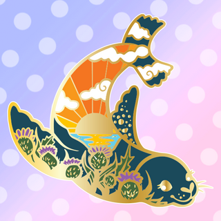 Sunset Seal Enamel Pin