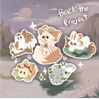 cottagecore critters enamel pin