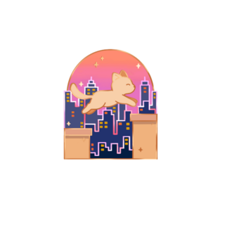 Enamel pin - dusk Cat