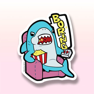 Vinyl Sticker BORING Shark