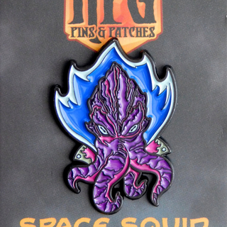 Space Squid Purple Pin