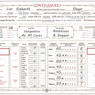 Zweihänder Survivor Sheet PDF