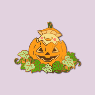 Pumpkin Bird Pin