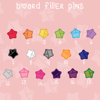 Board filler star pins