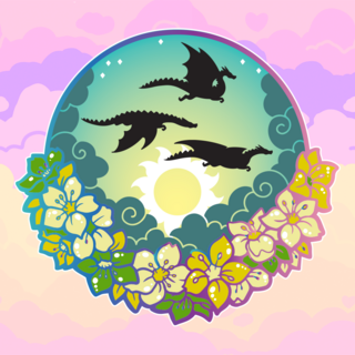 Western Dragons Skybound Silhouette Enamel Pin