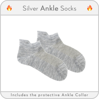Silver Ankle Socks - Grey