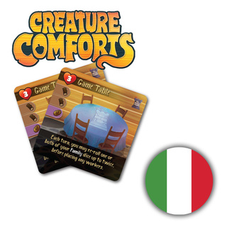 Italian Creature Comforts Dice Tower Promo Cards