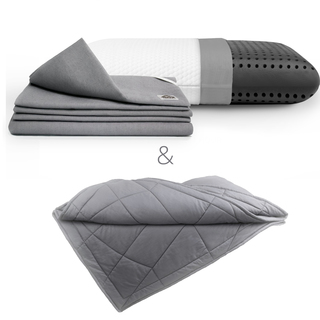 Collection - 1 Alpha Pillow + 2 Silver Sheets + 1 Blanket