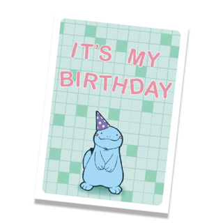 'It's my birthday' mini print