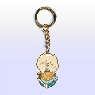 Keychain Love Coffee Pomeranian