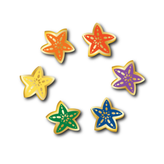 Accent Pin Set | Rainbow Pride Sea Stars