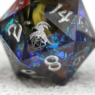 Fairy Light Sharp Edged Resin Single D20