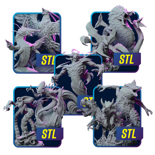Monster Miniature STL Bundle (9 STLs)