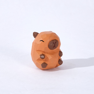 Caby Carved Wooden Chubby Capybara