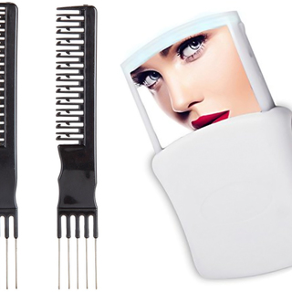 Beauty Kit: Volumizing colmb x2 + LED Lighted Pop-up Cosmetic Mirror