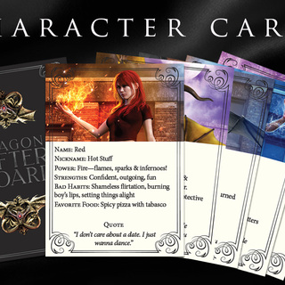 Set of 5x printed Character Stat Cards