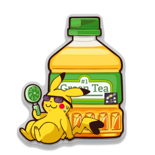 Green tea rat sticker