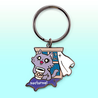 Keychain Nocturnal (Nebelung Cat)