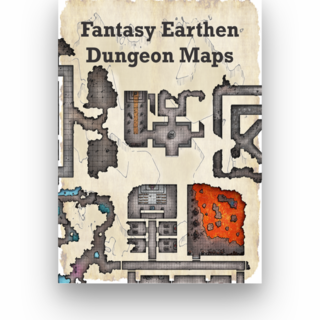 Fantasy Earthen Dungeon Maps