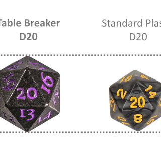 Add-on-10 Solid Metal D20s (Table Breaker Size)