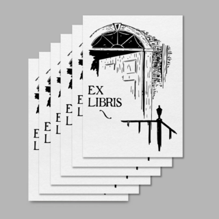 H.P. Lovecraft Ex Libris Bookplates (Set of 6)