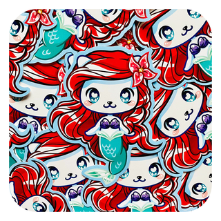 Mermaid Ariel Vinyl Glossy Sticker
