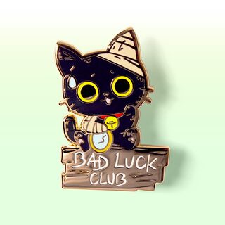 Enamel Pin Bad Luck Club Black Cat