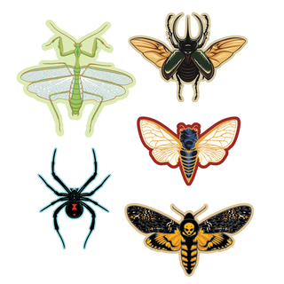 All 5 Insect Iron-on Patches!