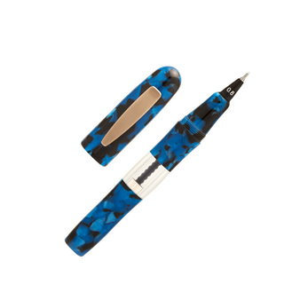 Gaia Felt tip pen Blue/black marble resin