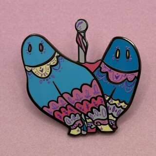 genderflux Pride flag nightcrawlers pin