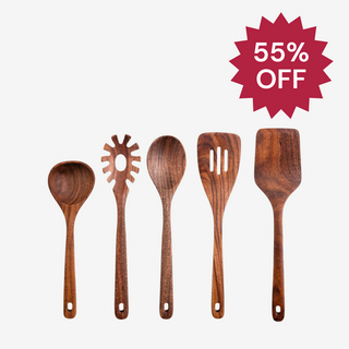 Acacia Wood 5 Pcs. Utensil Set