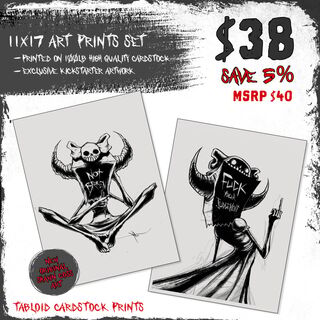 2x Exclusive Bag Lady Art Prints by Shawn Coss