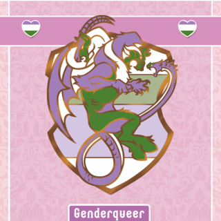 Genderqueer Chimera Hard Enamel Pin