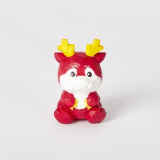 Ruru Carved Wooden Brave Little Dragon Full of Spirit