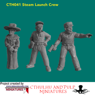 BG-CTH041 Steam Launch Crew (3 models, 28mm, unpainted)