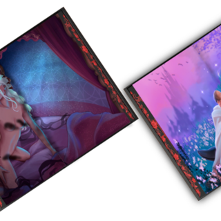 Family scene art card