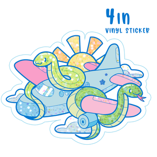 SNAKES ON A PLANE - VINYL STICKER