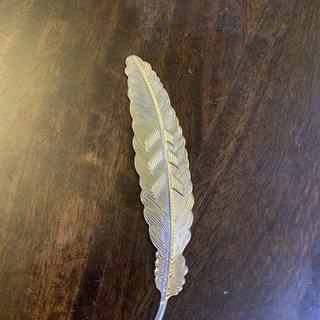 metal feather bookmark