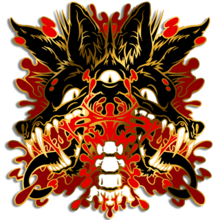 Gold Distorted Chupacabra Pin