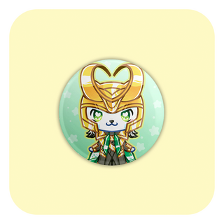Nya Nya Neko Loki Badge Button