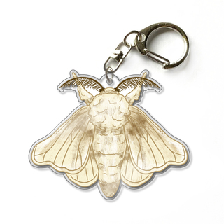 Silk Moth 2.5" Acrylic Keychain Charm