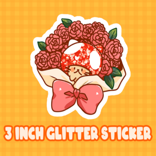 Glitter 3 inch sticker